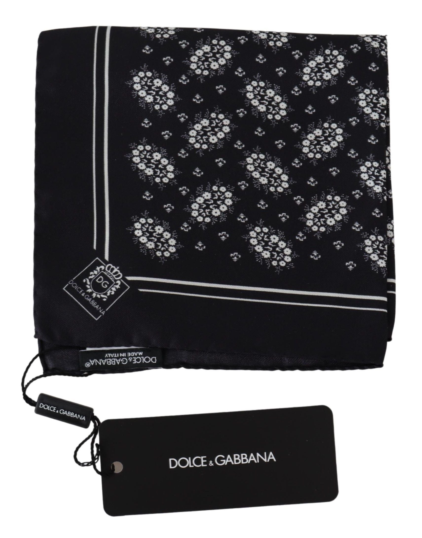 Dolce & Gabbana Elegant Silk Patterned Pocket Square - KALAJ