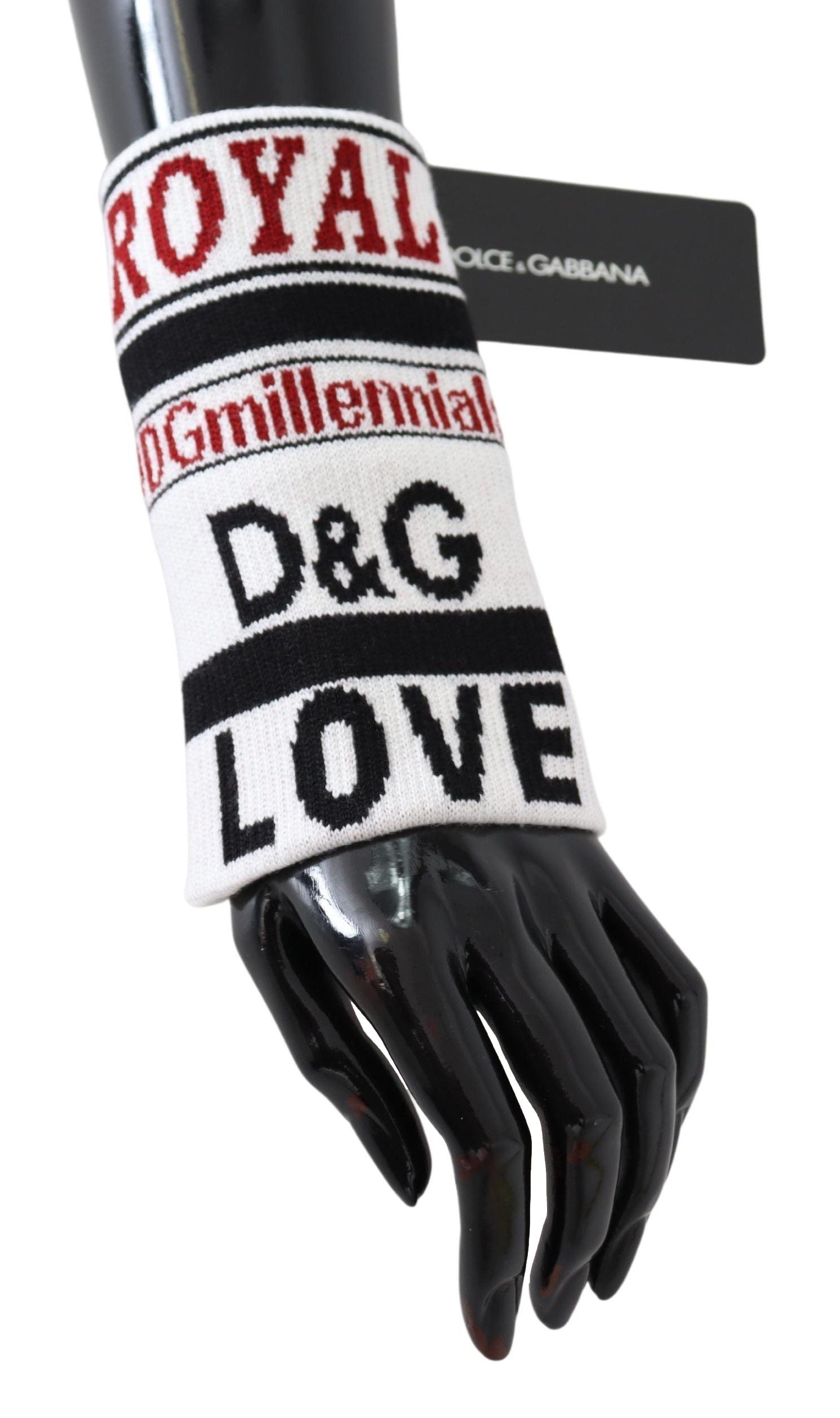 Dolce & Gabbana Multicolored Virgin Wool Wrist Wrap - KALAJ