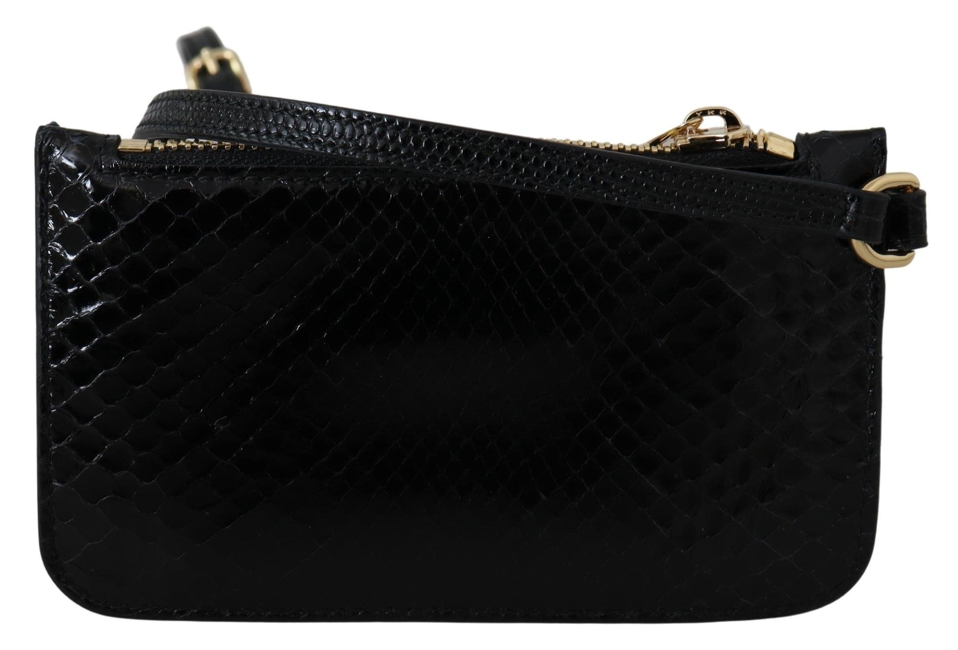 Dolce & Gabbana Elegant Python Pattern Leather Wristlet Wallet - KALAJ