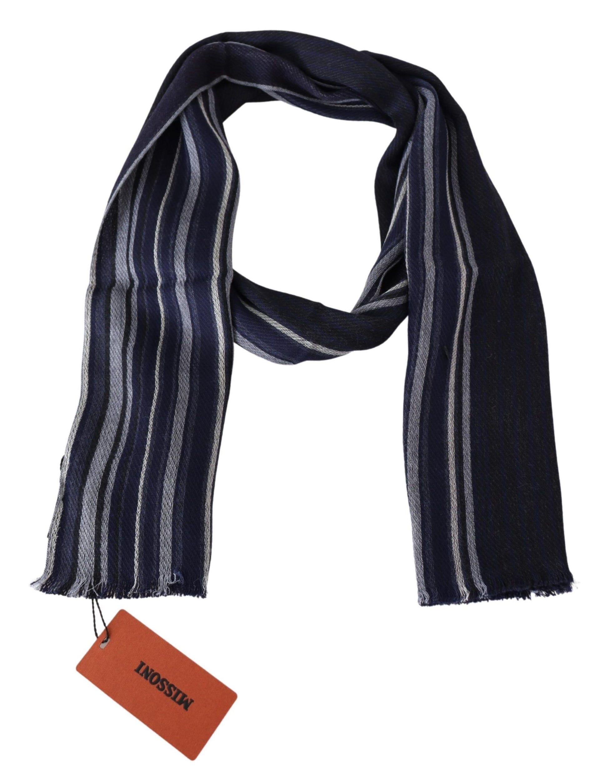 Missoni Chic Multicolor Wool Silk Striped Scarf - KALAJ