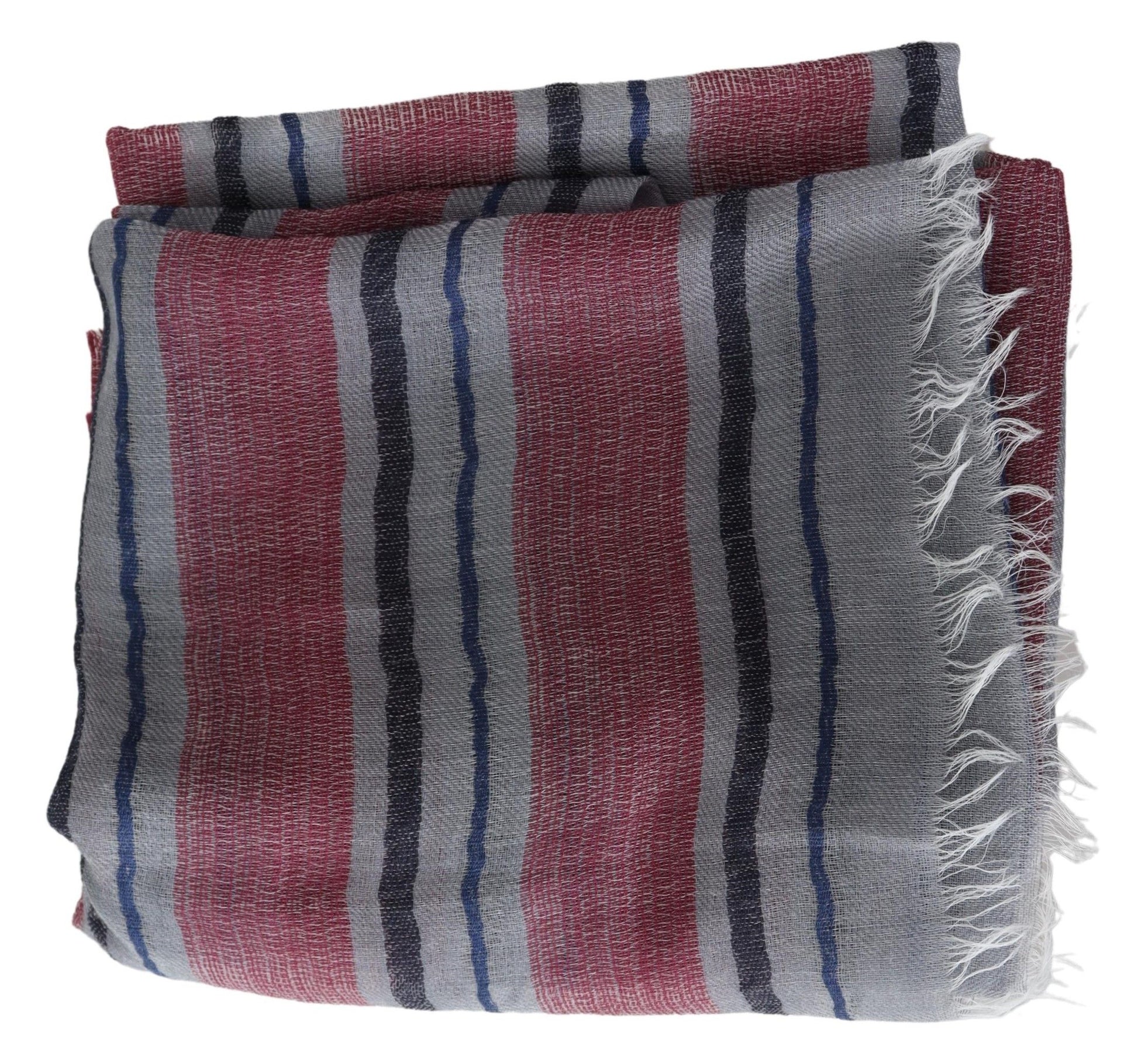 Missoni Elegant Multicolor Striped Wool Scarf - KALAJ