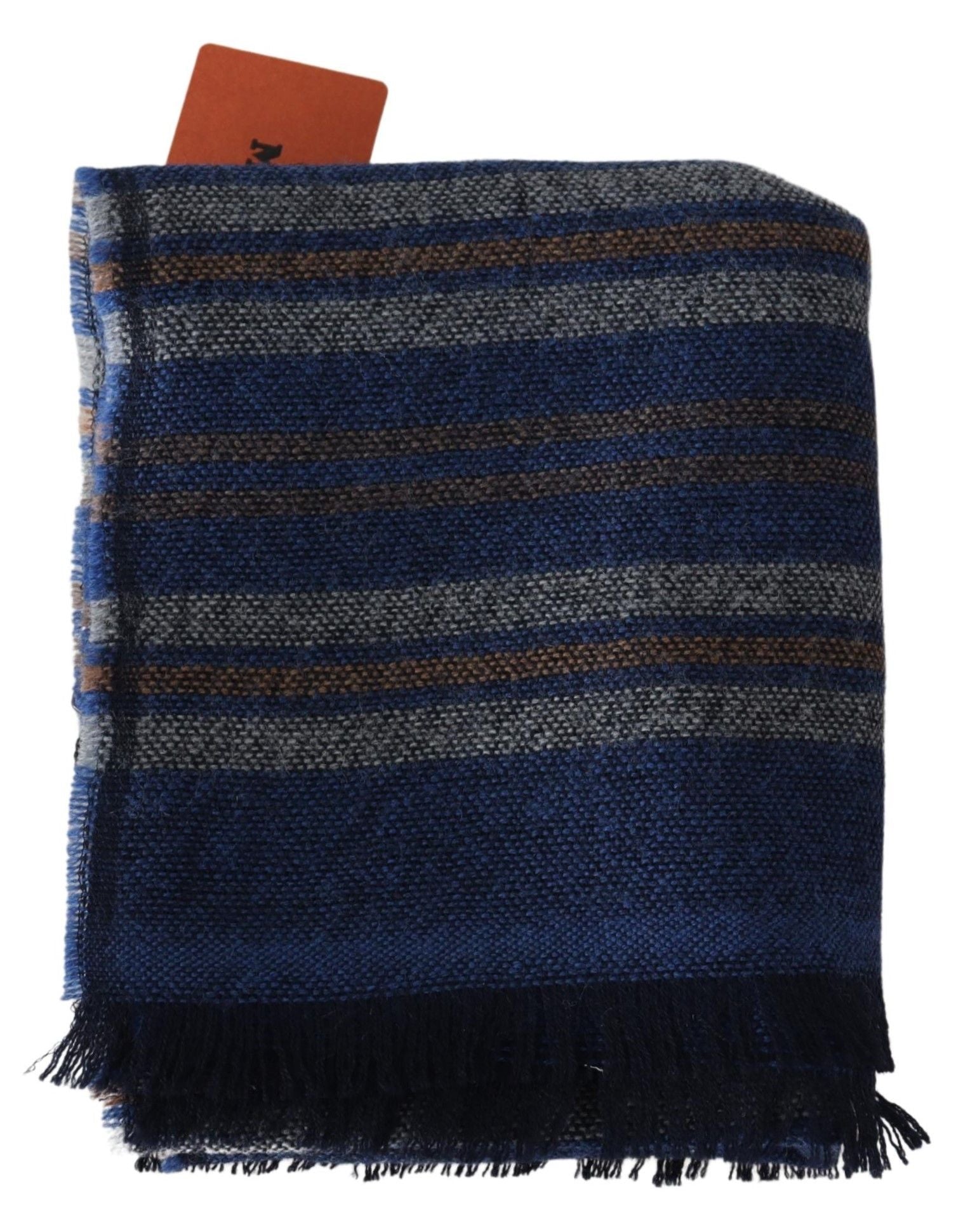 Missoni Chic Multicolor Wool Scarf Unisex Fringed Design - KALAJ