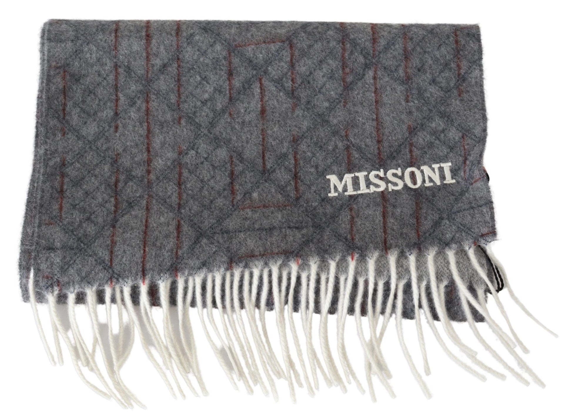 Missoni Elegant Unisex Cashmere Scarf with Signature Pattern - KALAJ