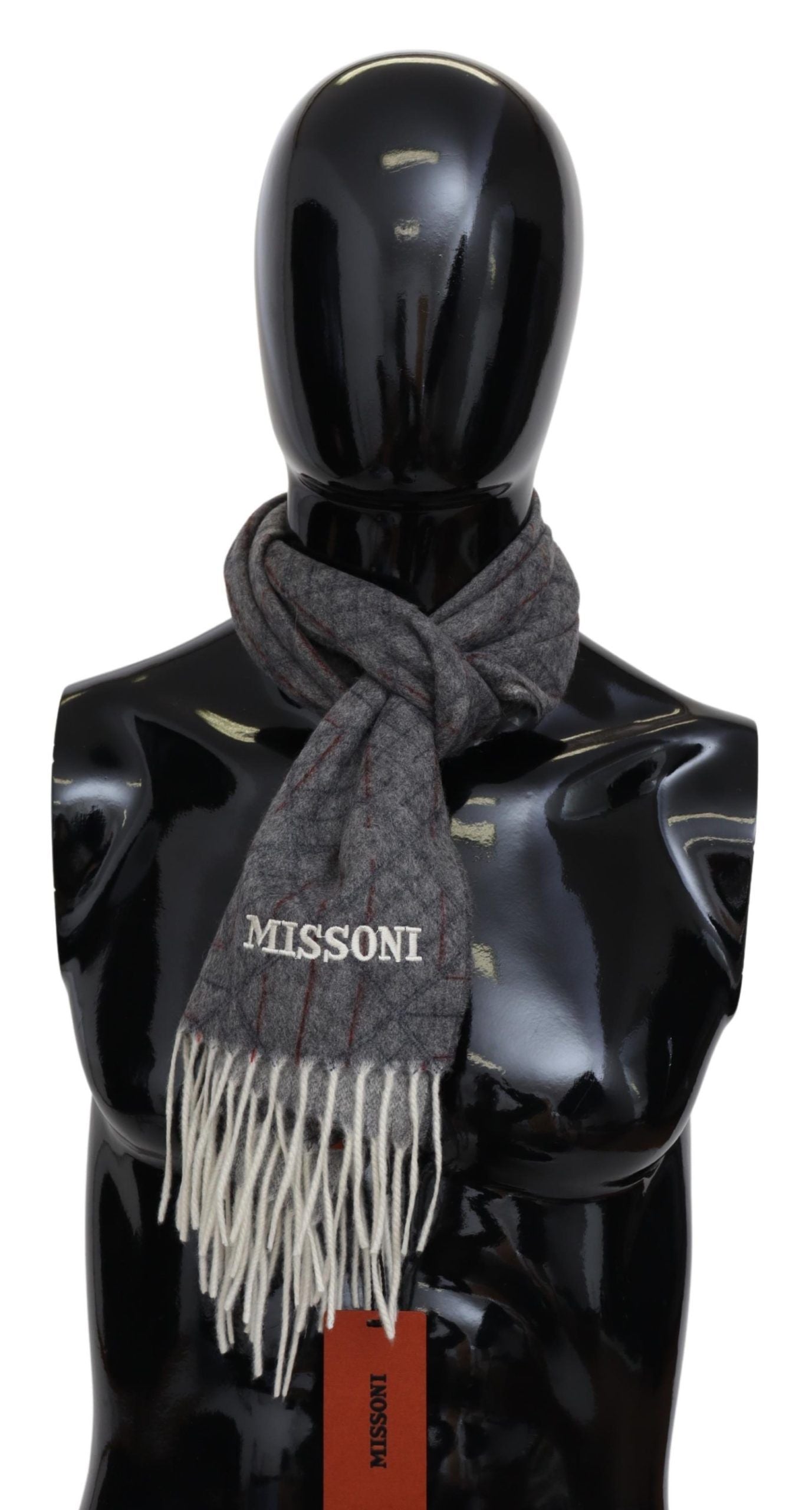 Missoni Elegant Unisex Cashmere Scarf with Signature Pattern - KALAJ