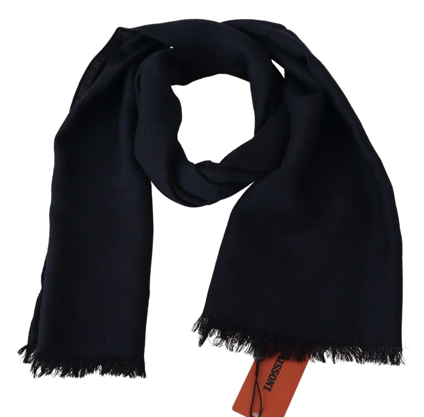 Missoni Elegant Black Wool Unisex Scarf - KALAJ