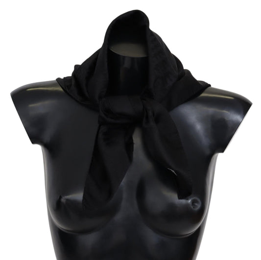 Missoni Elegant Black Wool Scarf with Logo Embroidery - KALAJ