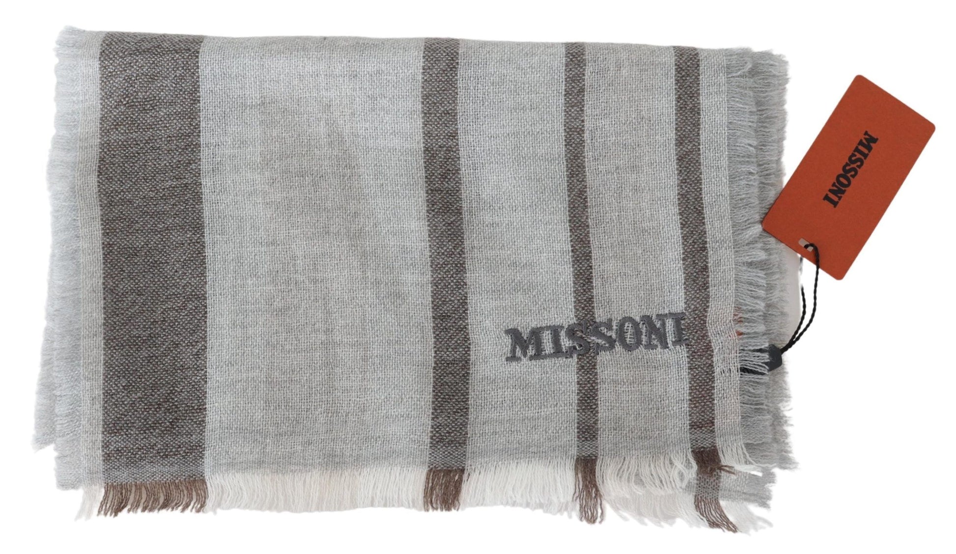 Missoni Multicolor Wool Stripe Fringe Scarf Unisex - KALAJ