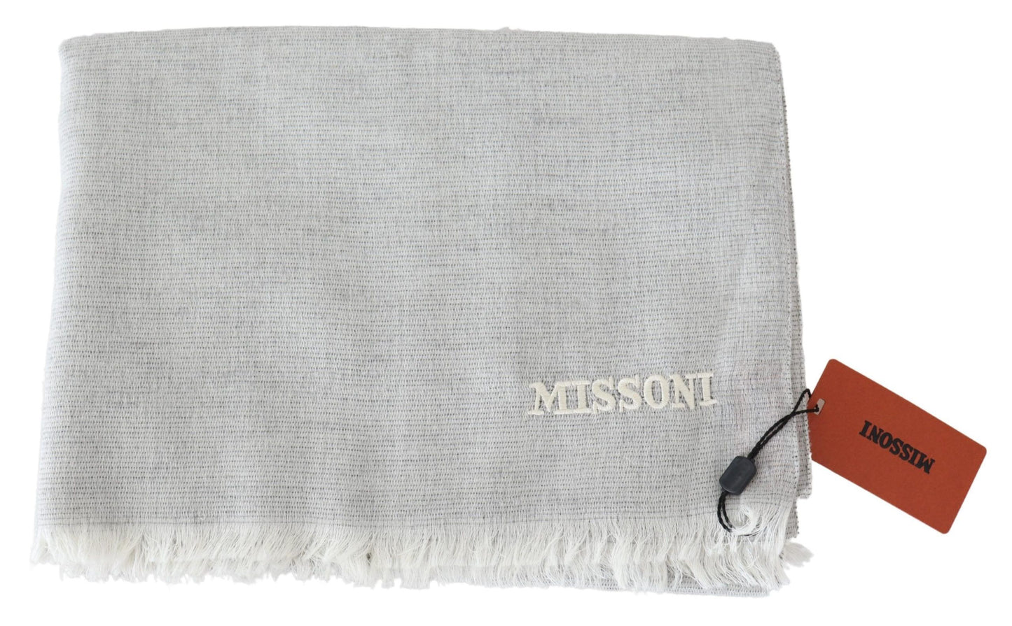 Missoni Elegant Wool Scarf with Signature Embroidery - KALAJ