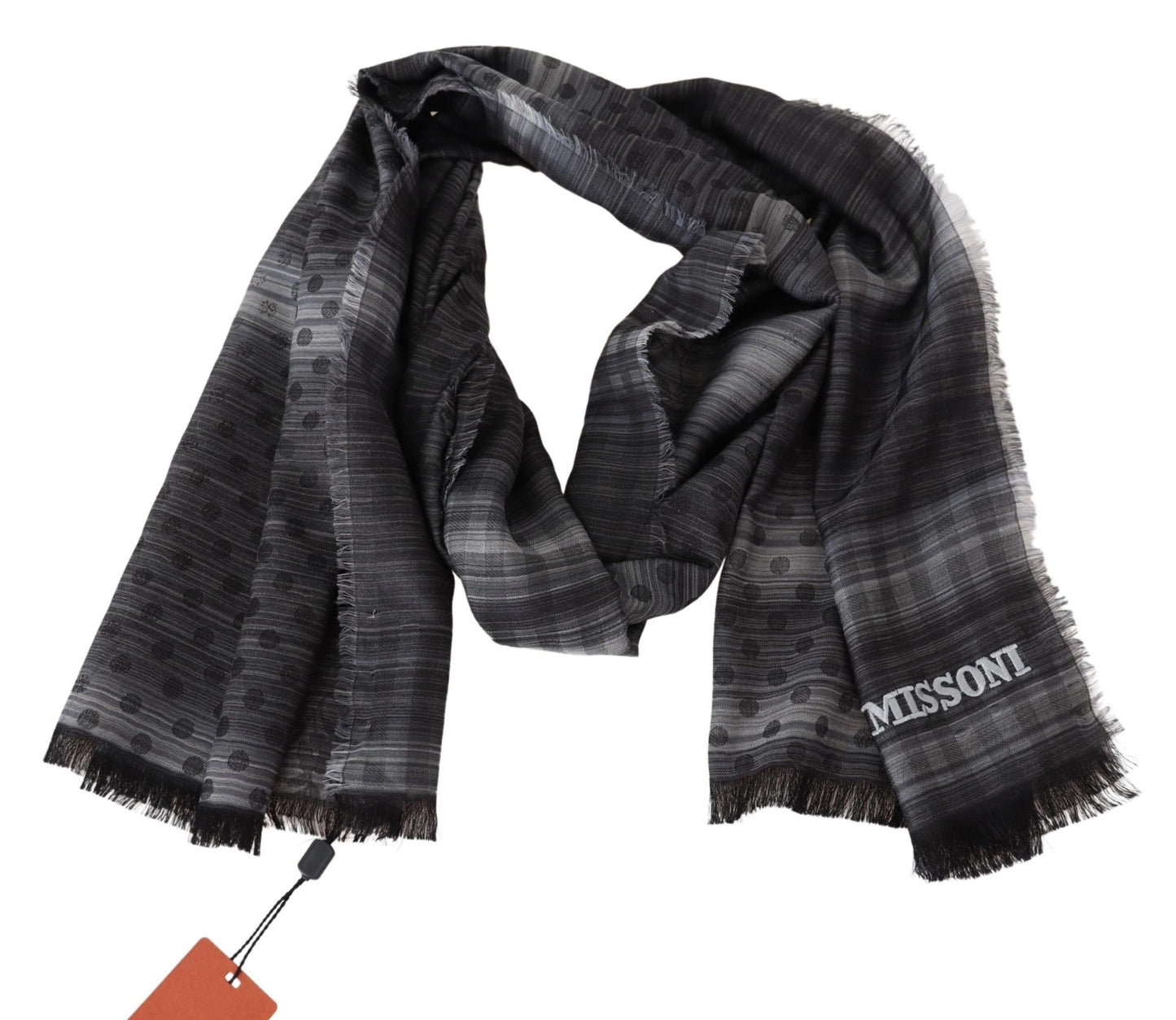 Missoni Elegant Wool Silk Polka Dot Scarf - KALAJ