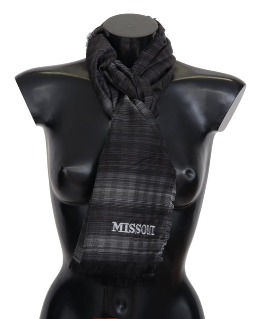 Missoni Elegant Wool Silk Polka Dot Scarf - KALAJ