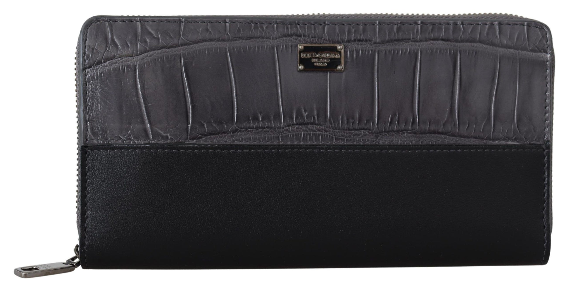 Dolce & Gabbana Elegant Textured Leather Zip-Around Wallet - KALAJ