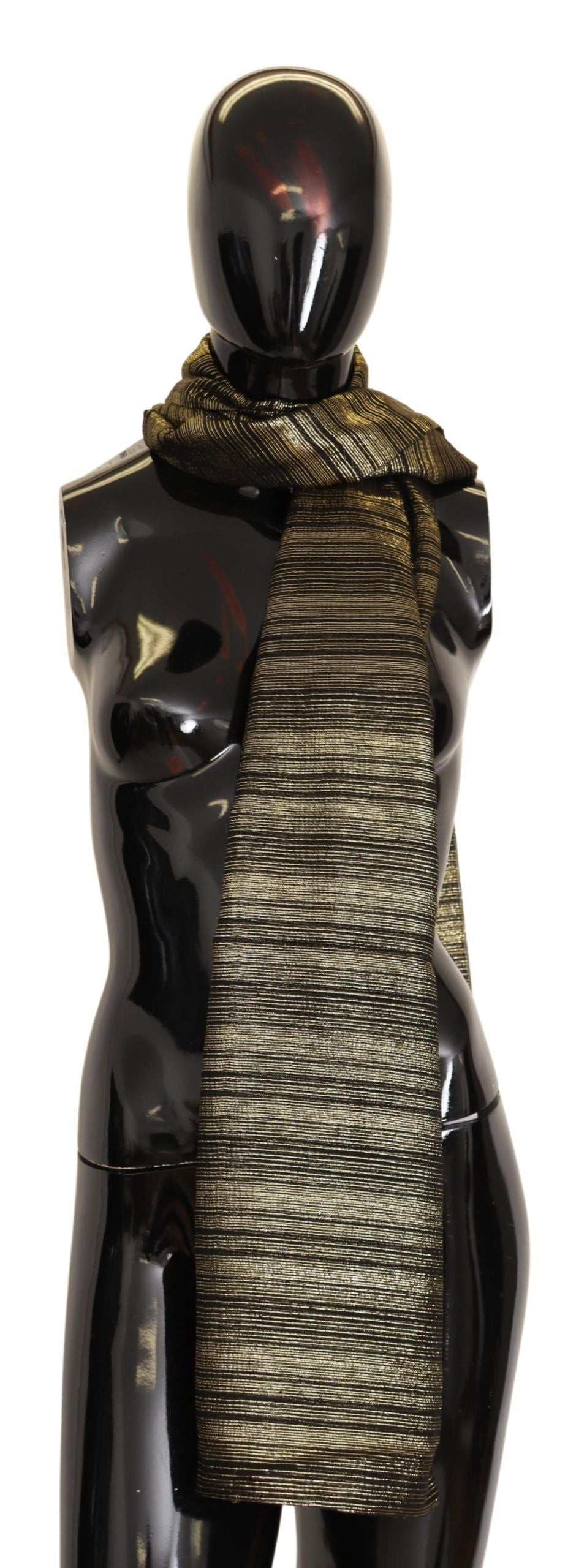 Dolce & Gabbana Elegant Gold Silk Blend Scarf - KALAJ