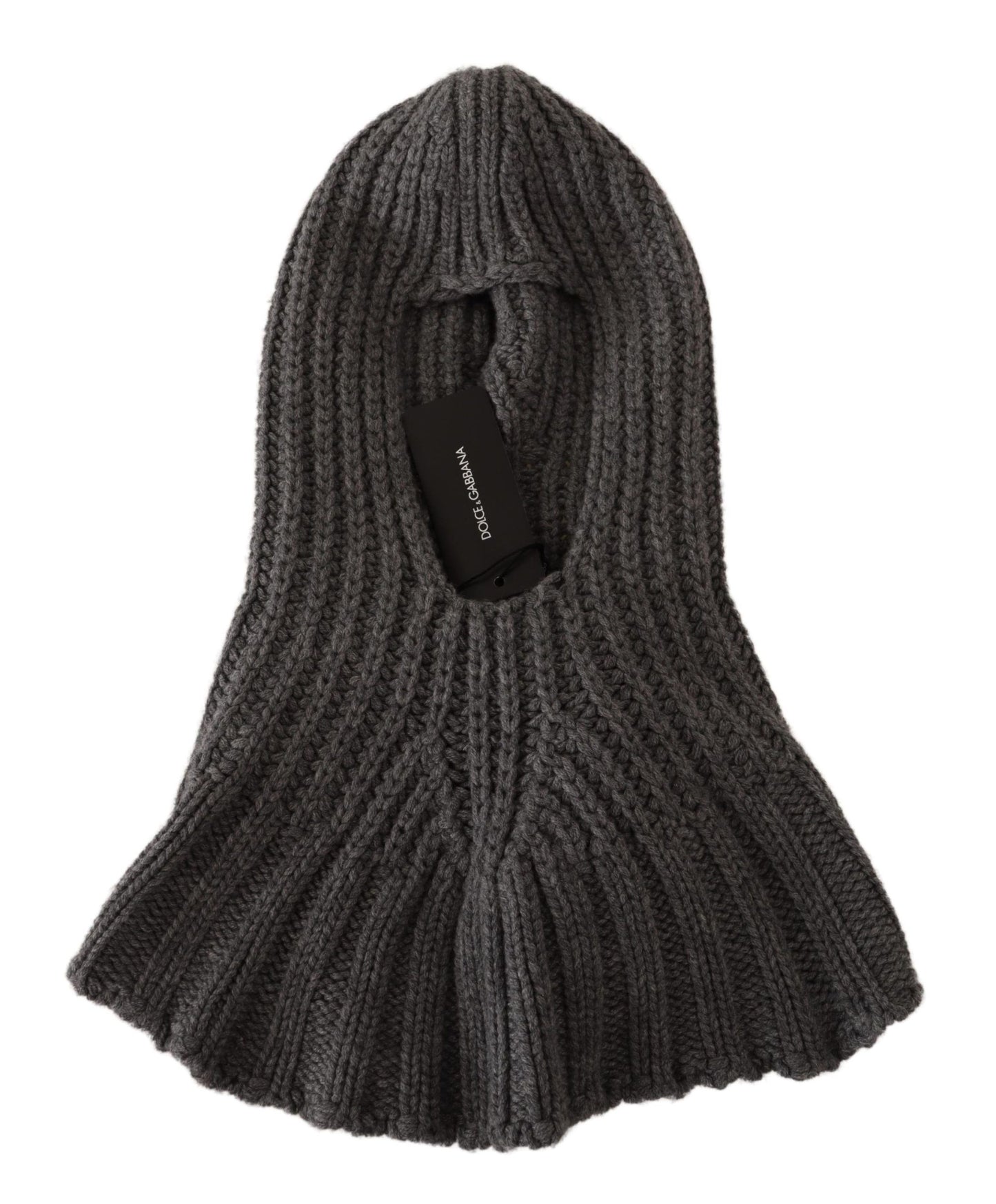 Dolce & Gabbana Elegant Cashmere Hood Scarf in Gray - KALAJ