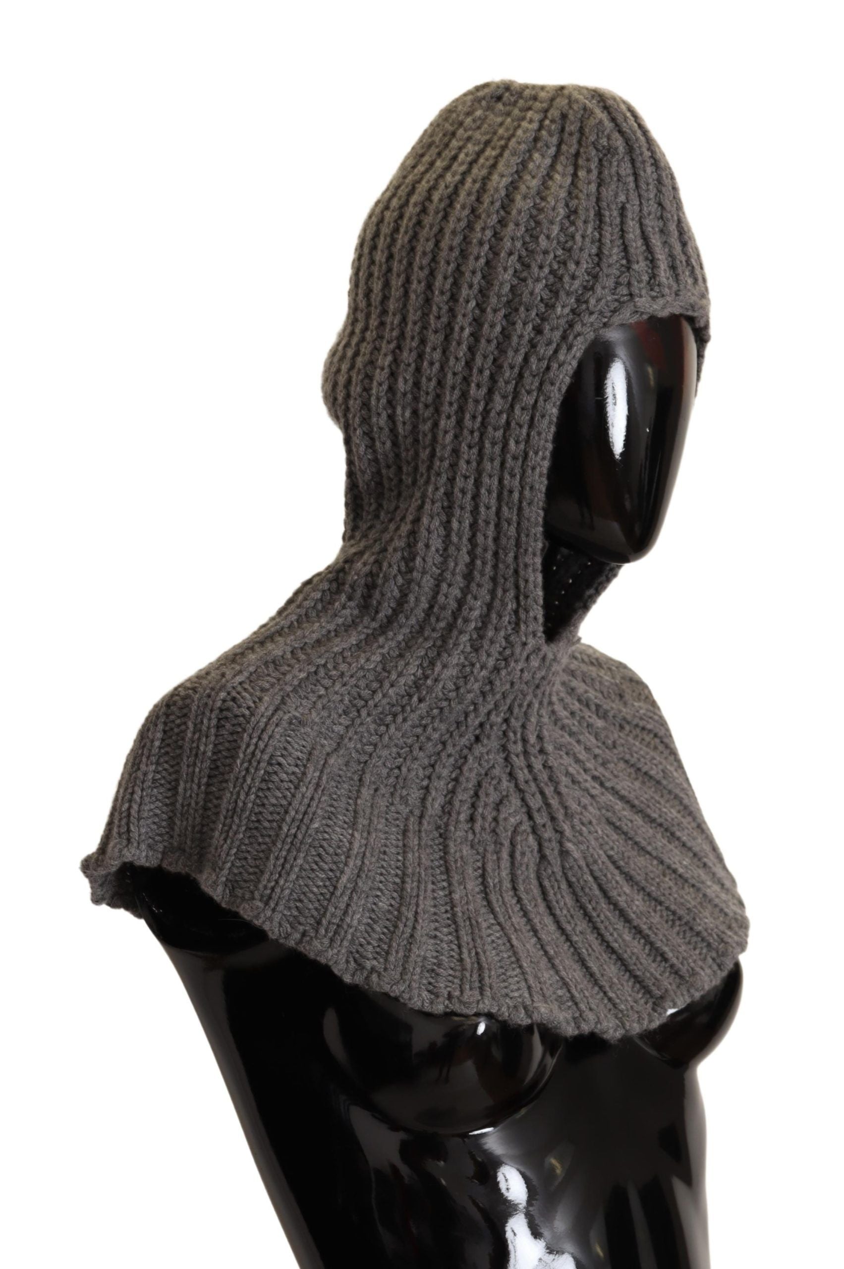 Dolce & Gabbana Elegant Cashmere Hood Scarf in Gray - KALAJ