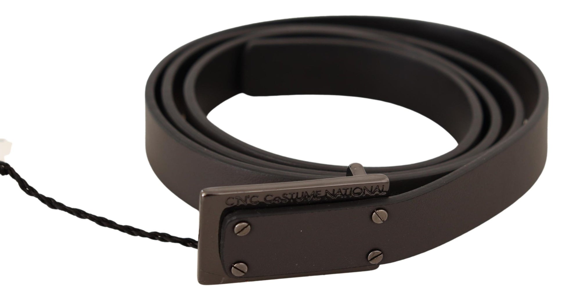 Costume National Elegant Leather Belt with Metal Buckle - KALAJ