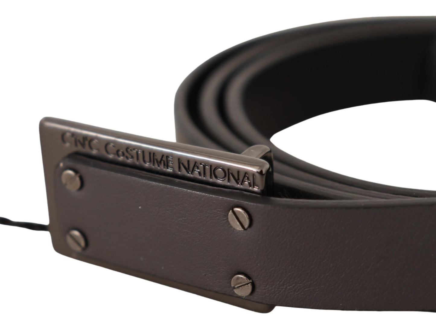 Costume National Elegant Leather Belt with Metal Buckle - KALAJ