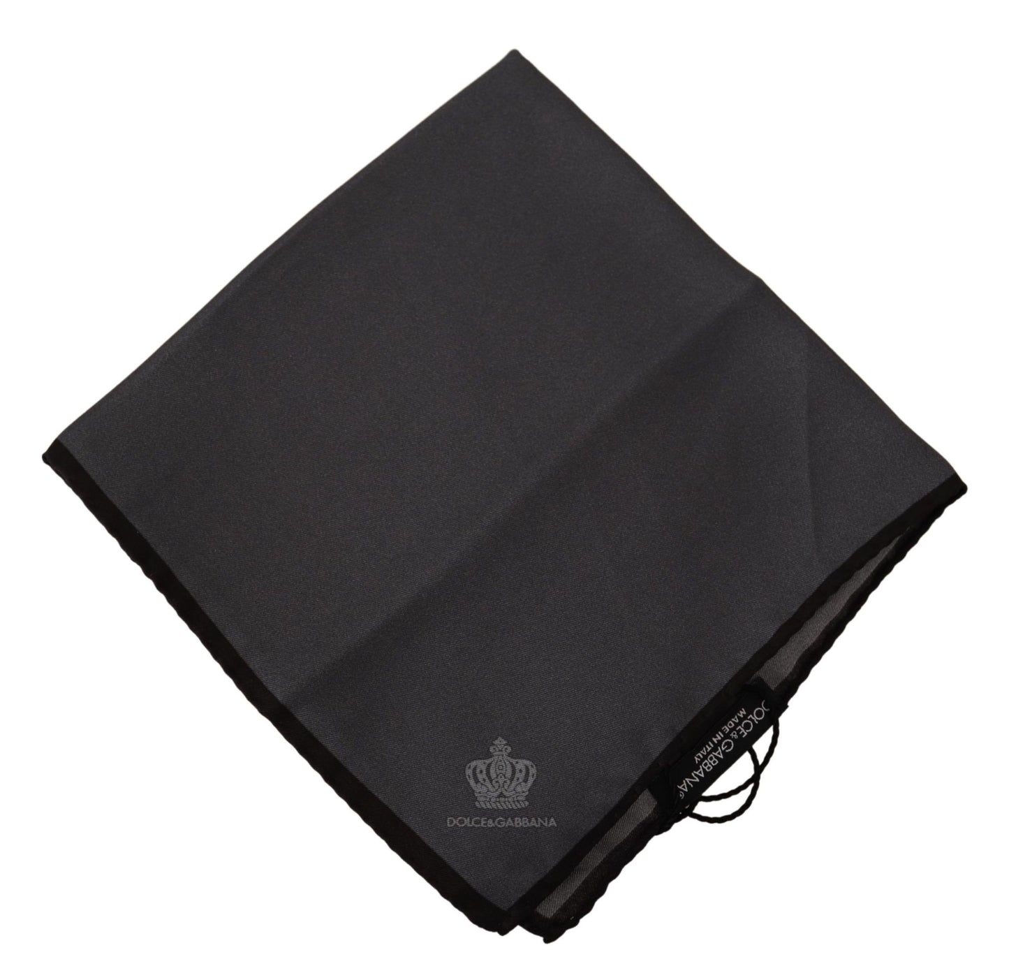 Dolce & Gabbana Elegant Silk Crown Print Handkerchief - KALAJ