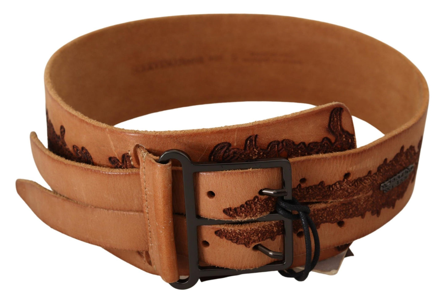 Scervino Street Classy Double Buckle Genuine Leather Belt - KALAJ