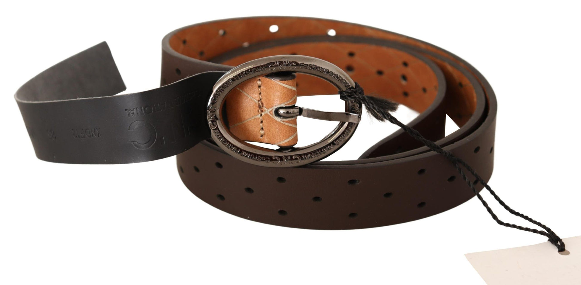 Costume National Elegance Redefined: Chic Brown Fashion Belt - KALAJ