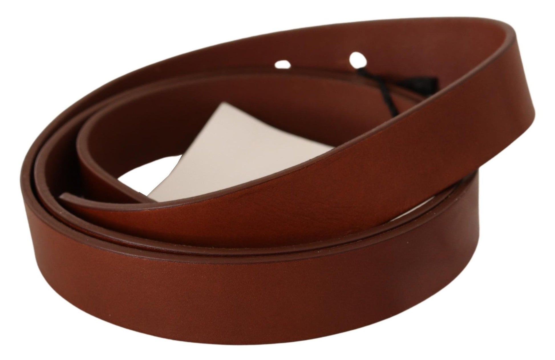 Costume National Elegant Brown Leather Fashion Belt - KALAJ