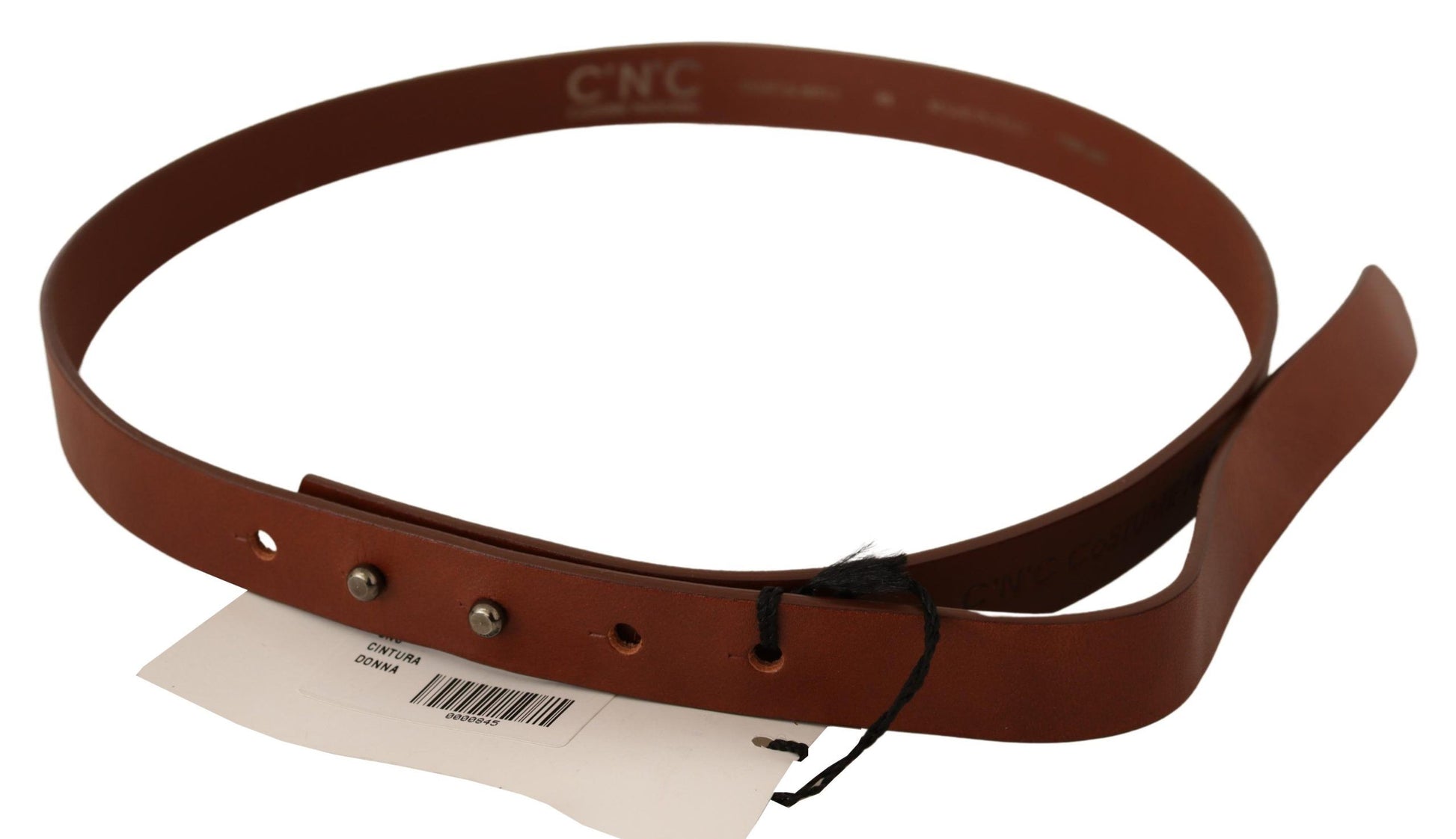 Costume National Elegant Brown Leather Fashion Belt - KALAJ