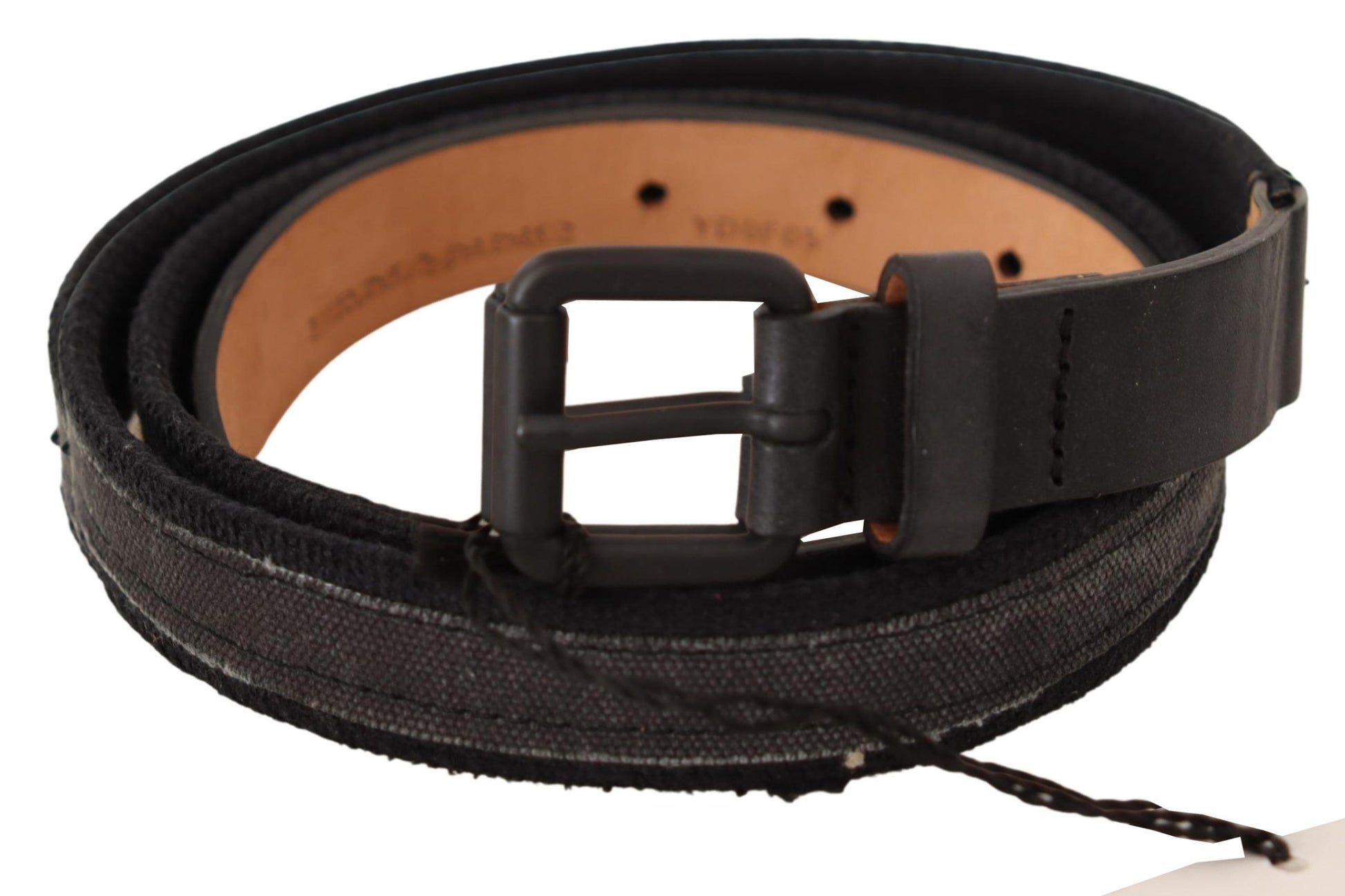 Ermanno Scervino Classic Black Leather Belt with Buckle Fastening - KALAJ