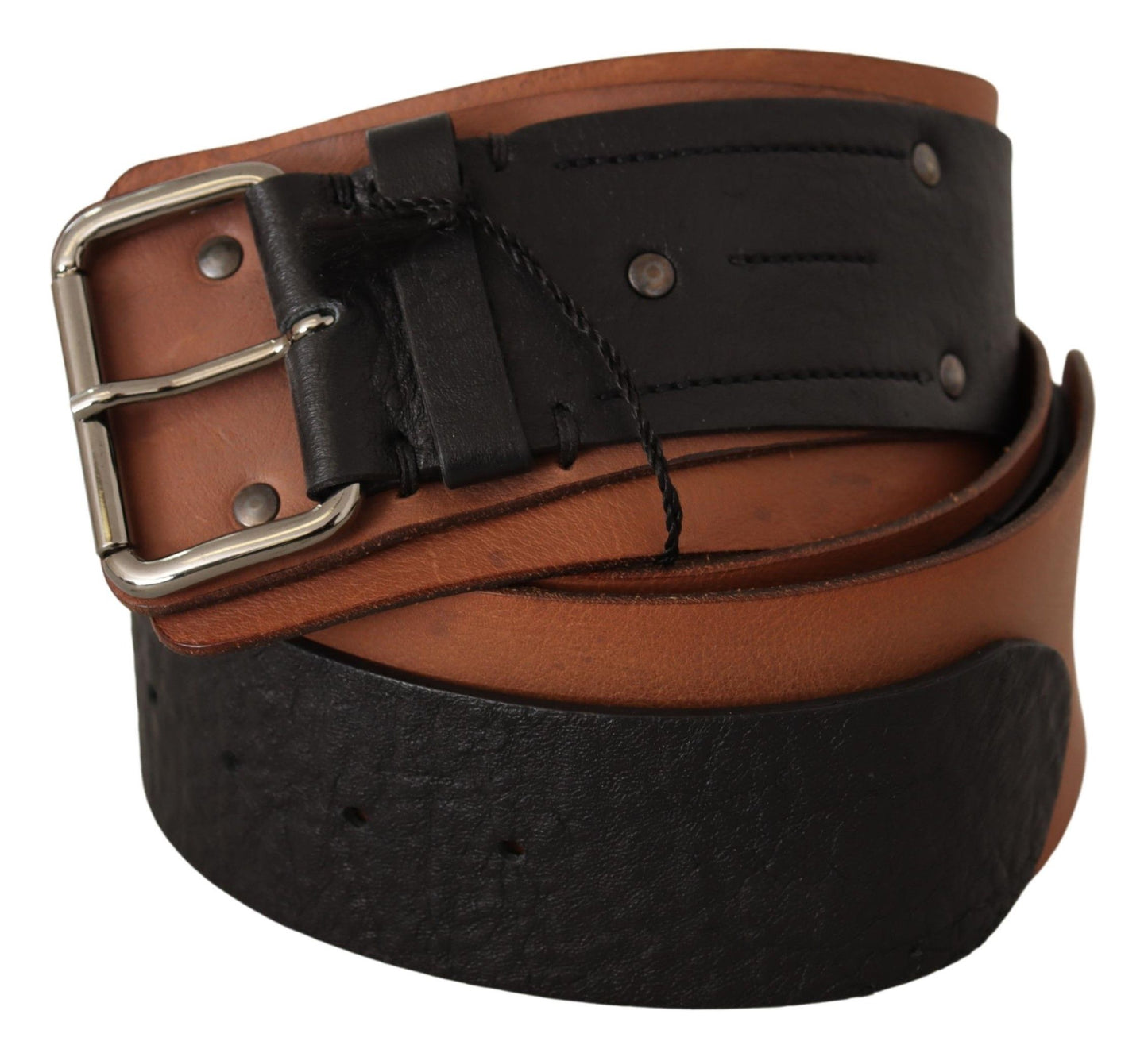 Costume National Elegant Dual-Tone Leather Fashion Belt - KALAJ