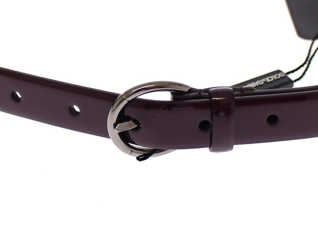 Dolce & Gabbana Elegant Purple Leather Belt - Italian Elegance - KALAJ