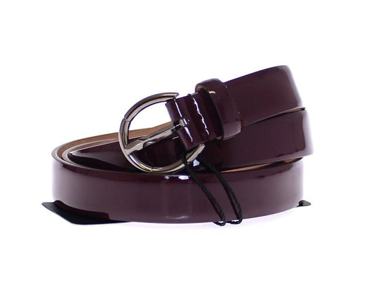 Dolce & Gabbana Elegant Purple Leather Belt - Italian Elegance - KALAJ