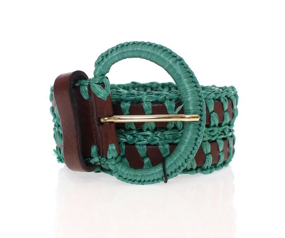 Dolce & Gabbana Enchanting Corset-Style Woven Raffia Belt - KALAJ