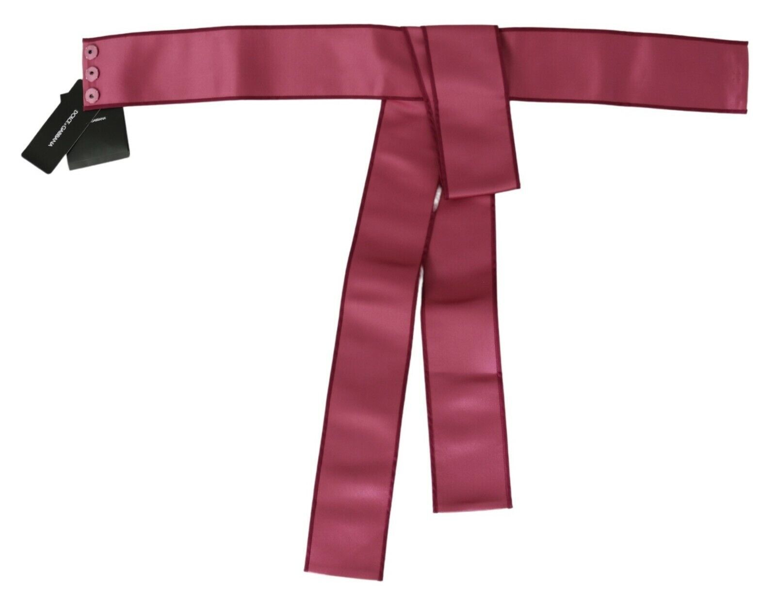 Dolce & Gabbana Elegant Pink Silk Wide Waist Belt - KALAJ