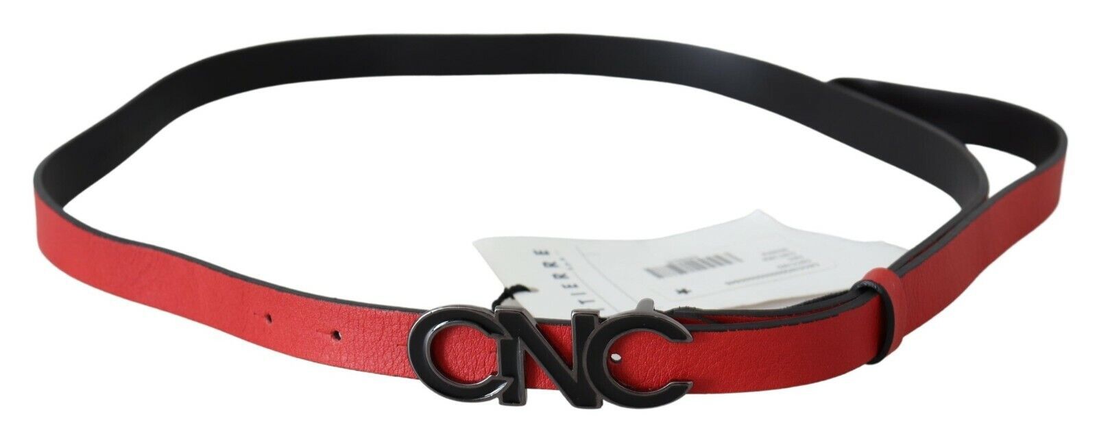 Costume National Elegant Red Leather Waist Belt - KALAJ