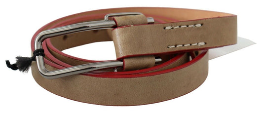 Costume National Beige Leather Fashion Belt - KALAJ