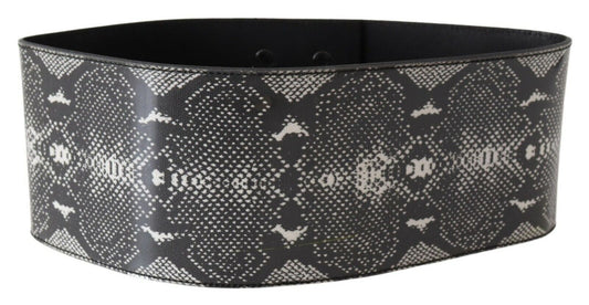 Ermanno Scervino Classic Snakeskin Motif Leather Belt - KALAJ