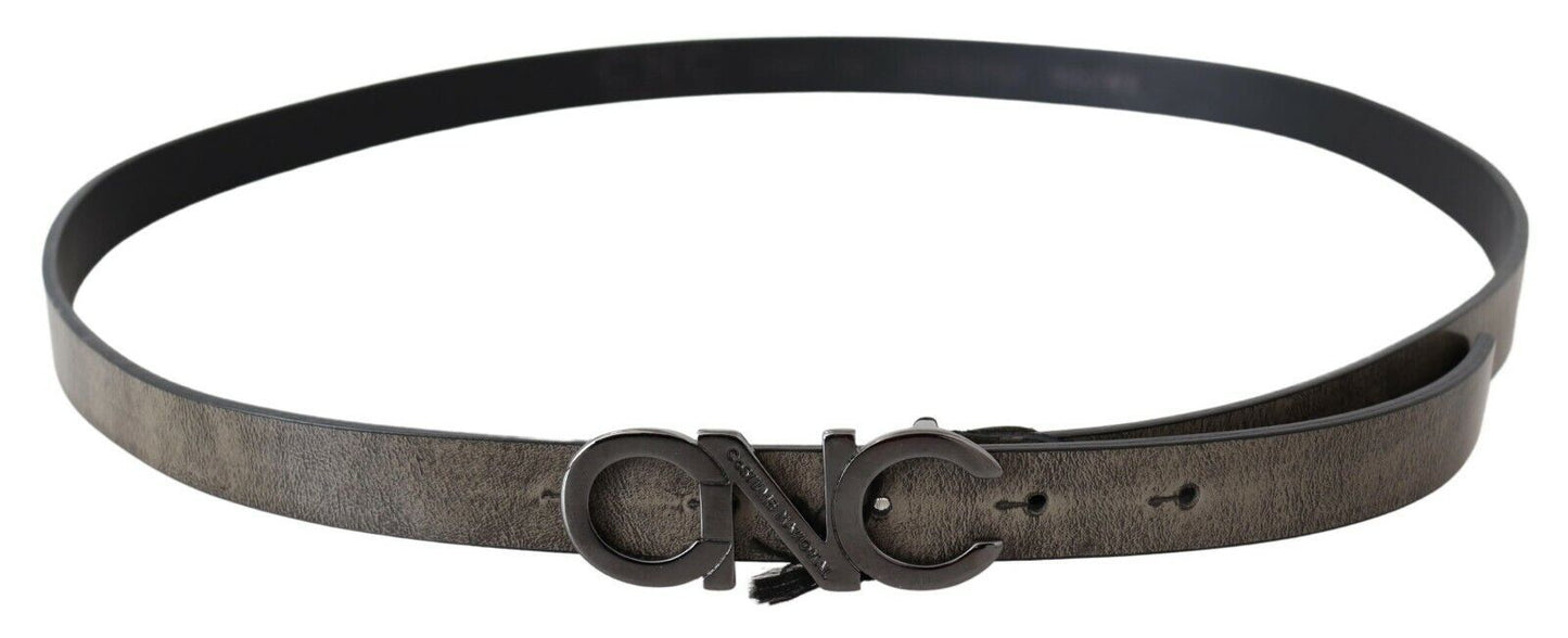 Costume National Elegant Dark Brown Leather Belt - KALAJ