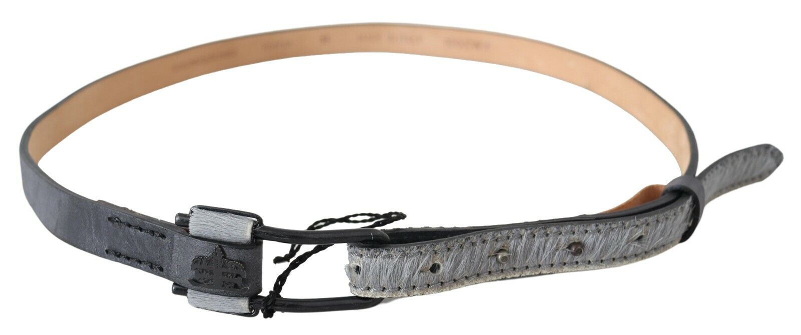 Ermanno Scervino Elegant Black Braided Leather Belt - KALAJ