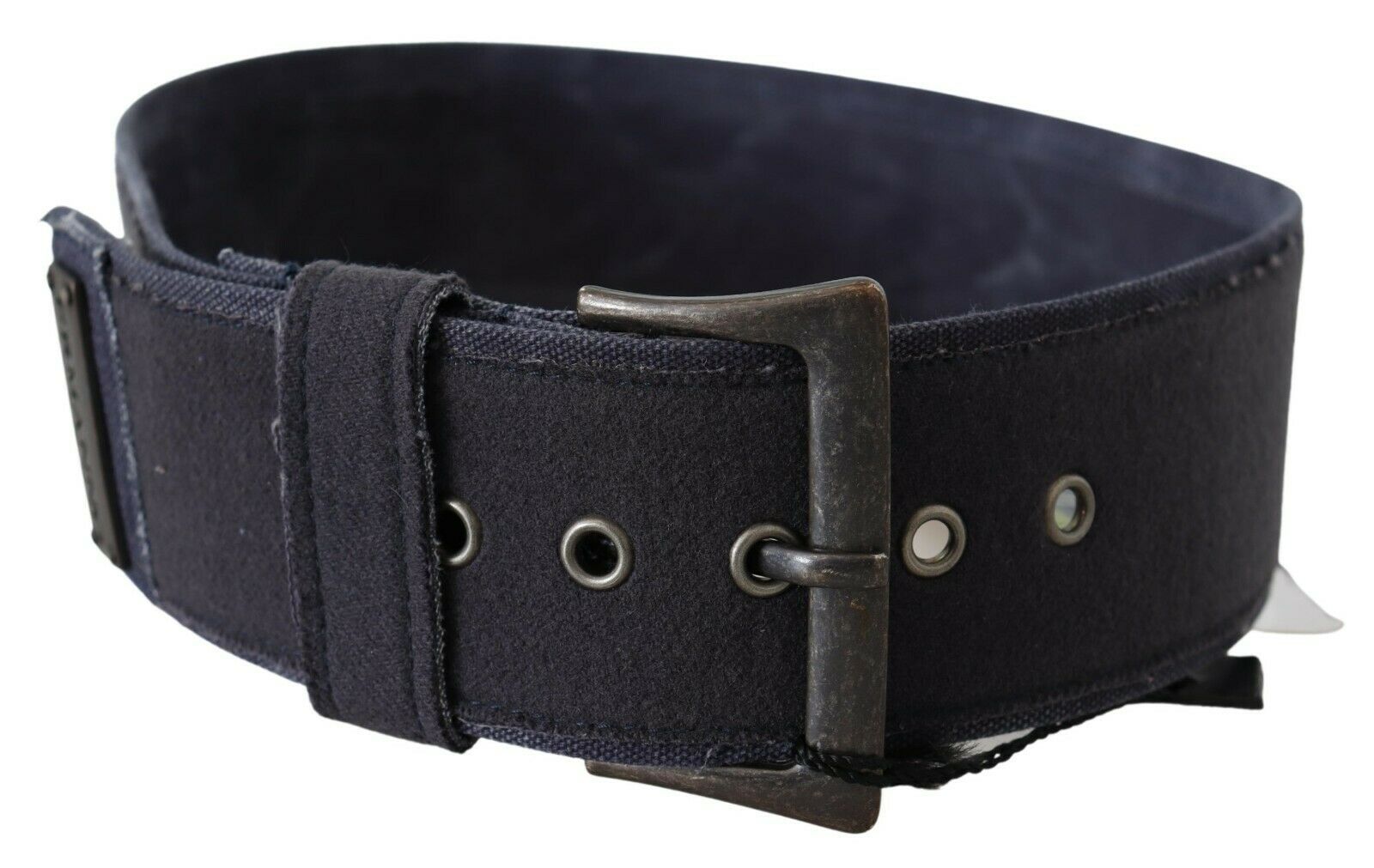 Ermanno Scervino Elegant Navy Blue Leather Waist Belt - KALAJ