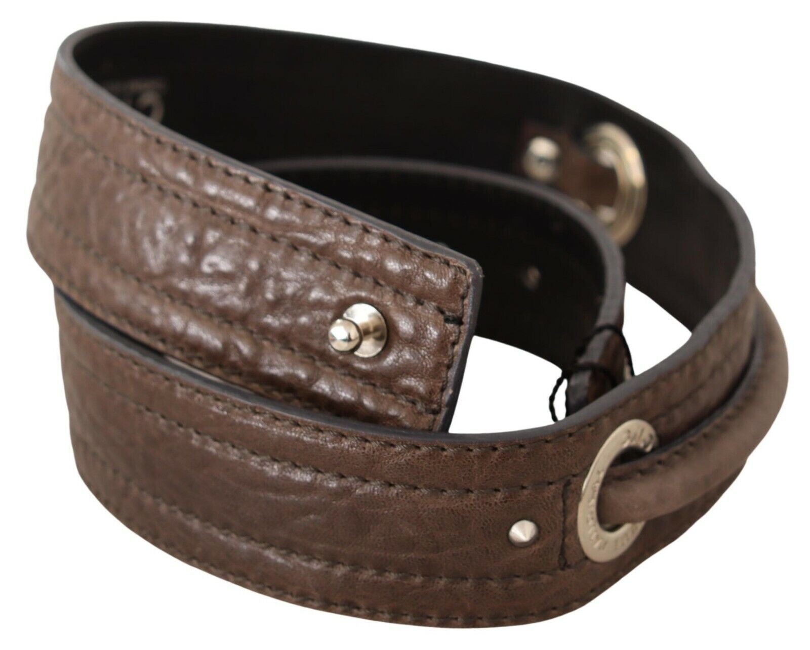 Costume National Elegant Brown Leather Fashion Belt - KALAJ