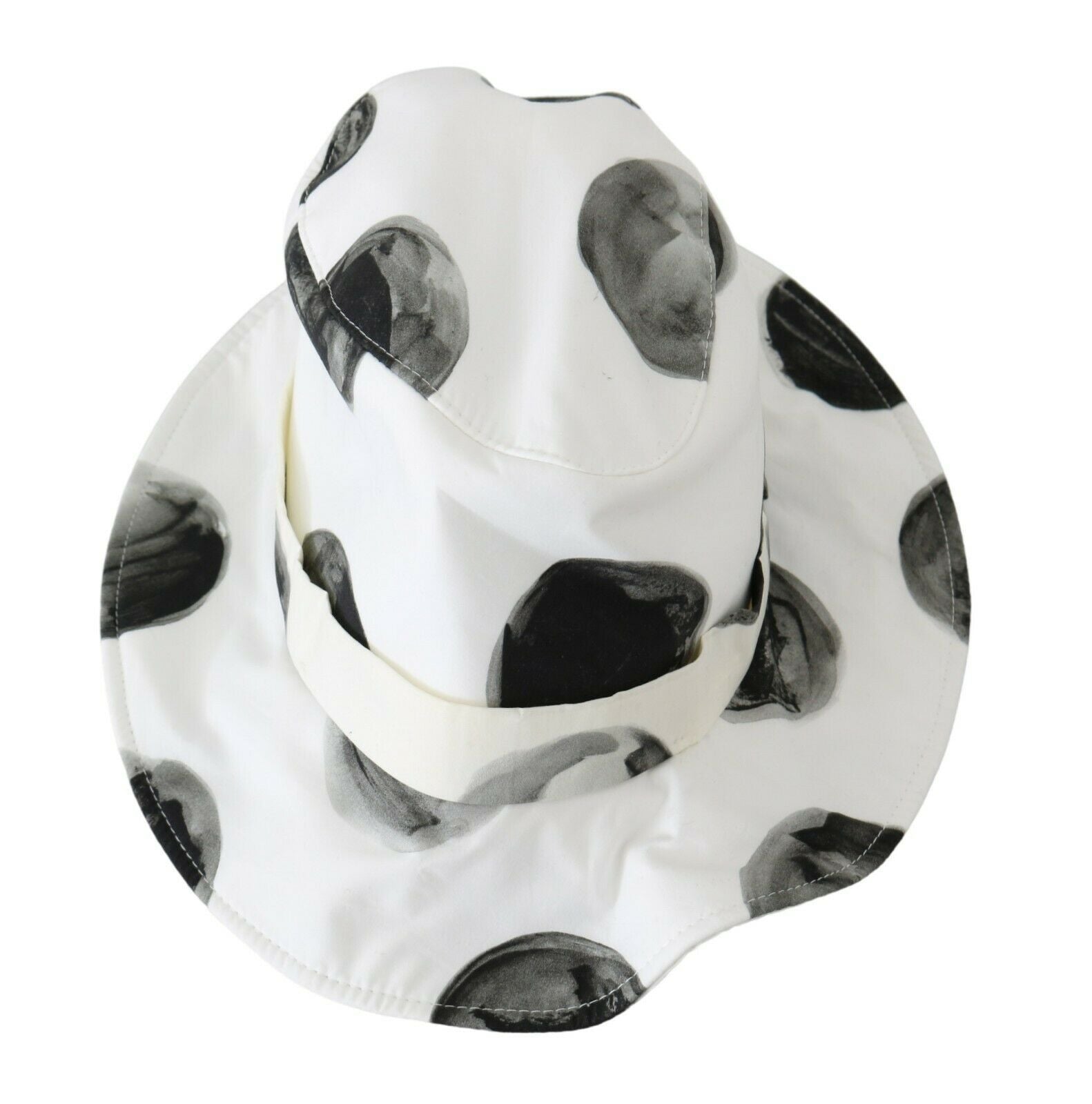 Dolce & Gabbana Polka Dot Cotton Bucket Hat - White & Black - KALAJ