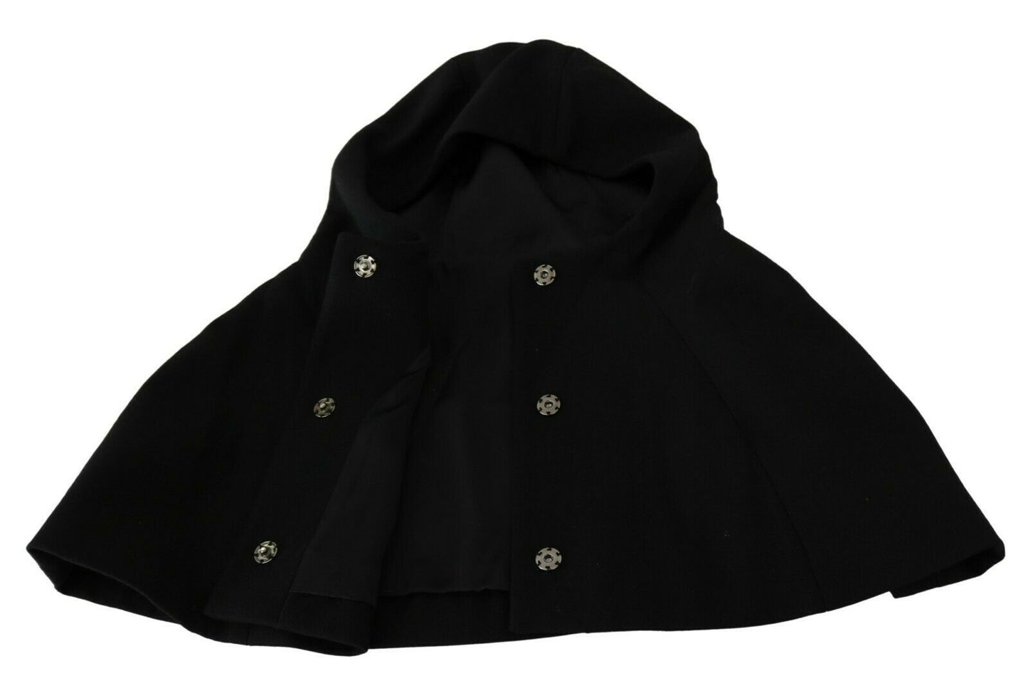 Dolce & Gabbana Elegant Black Hooded Scarf Wrap - KALAJ