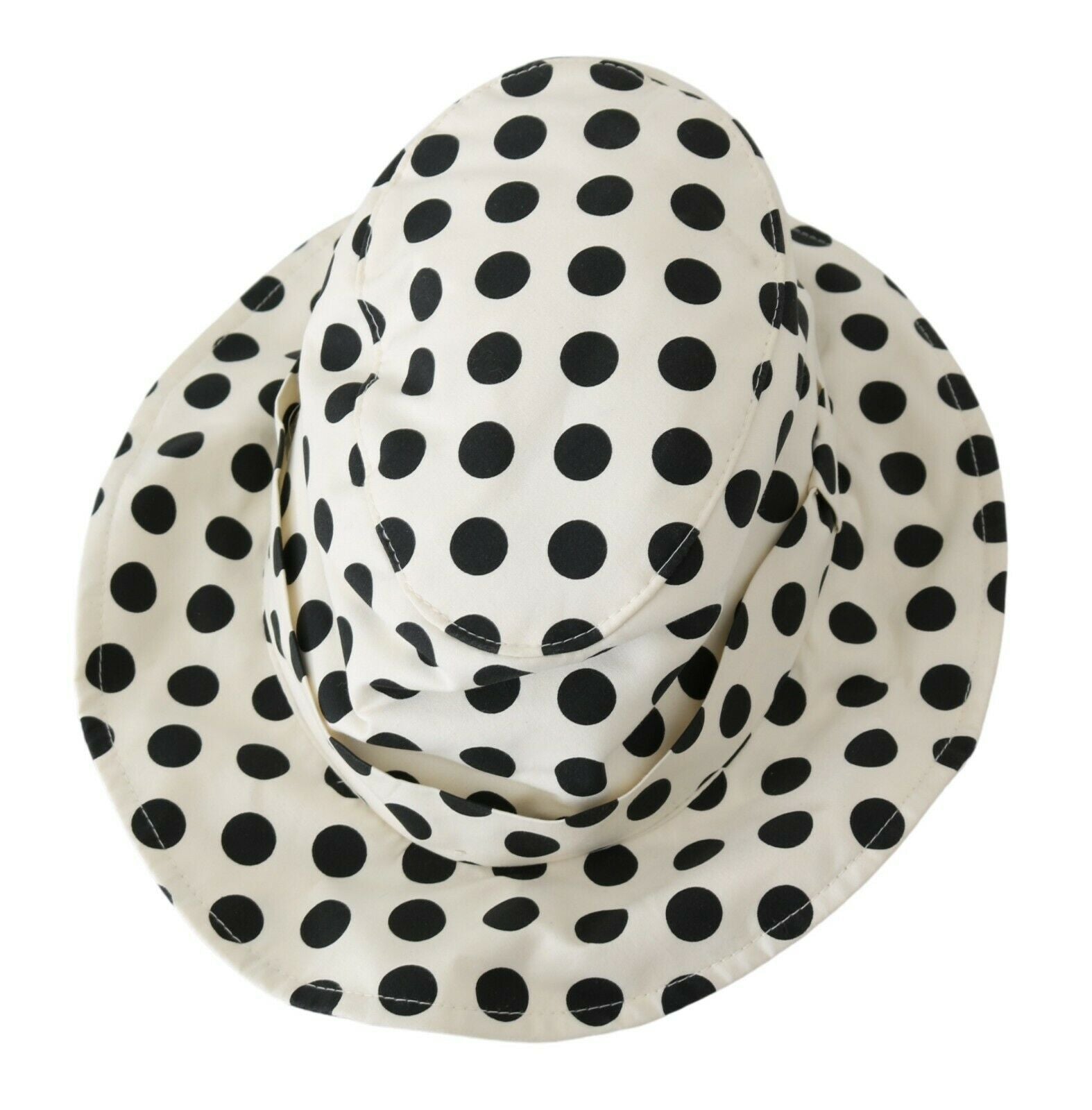 Dolce & Gabbana Chic Black Polka Dot Trilby Hat - KALAJ