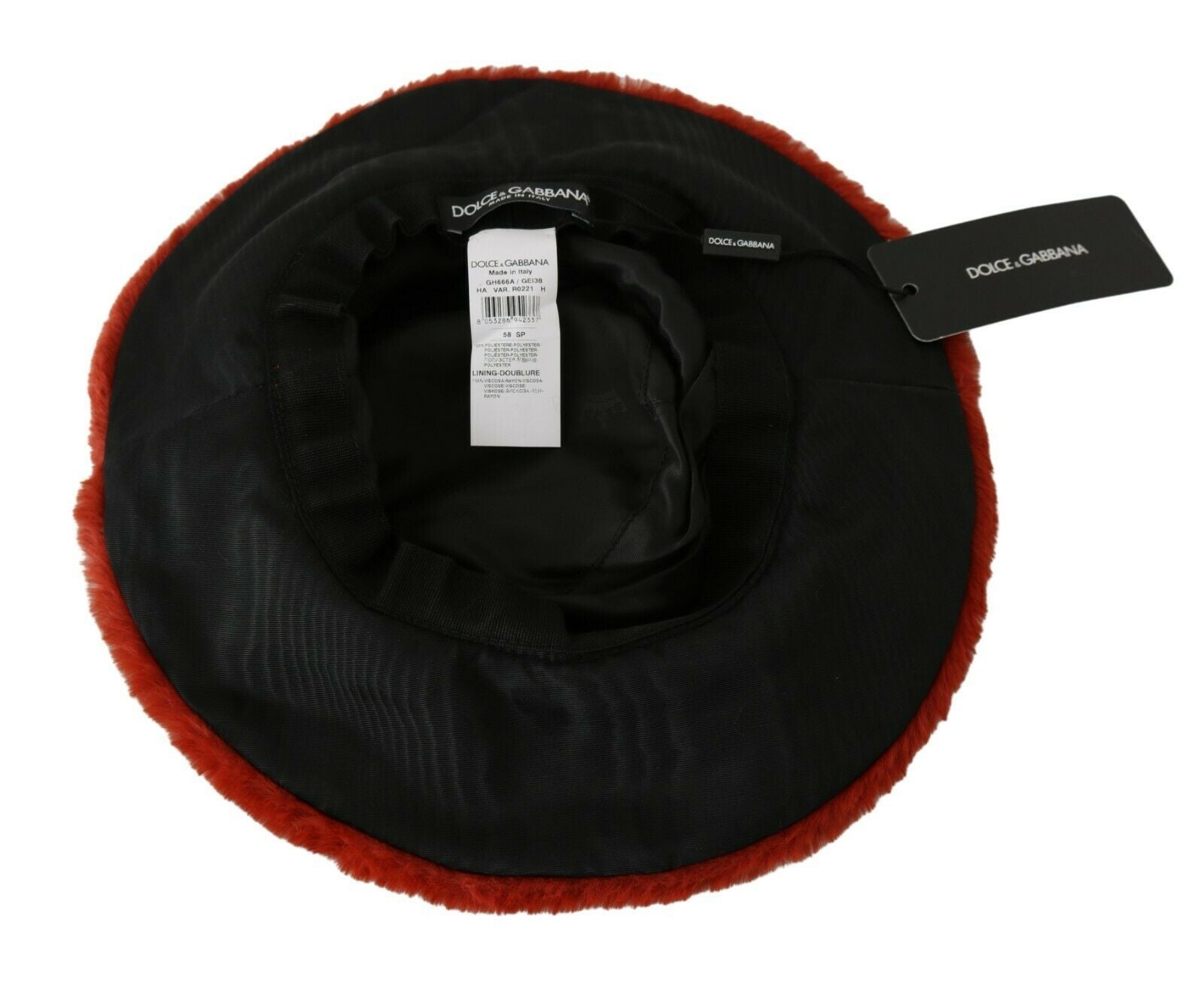 Dolce & Gabbana Elegant Red Bucket Cap with Logo Detailing - KALAJ