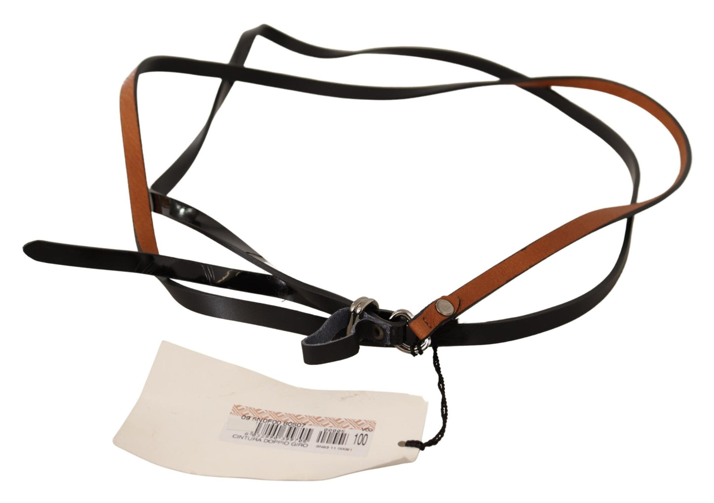 Costume National Elegant Brown Leather Fashion Belt - KALAJ