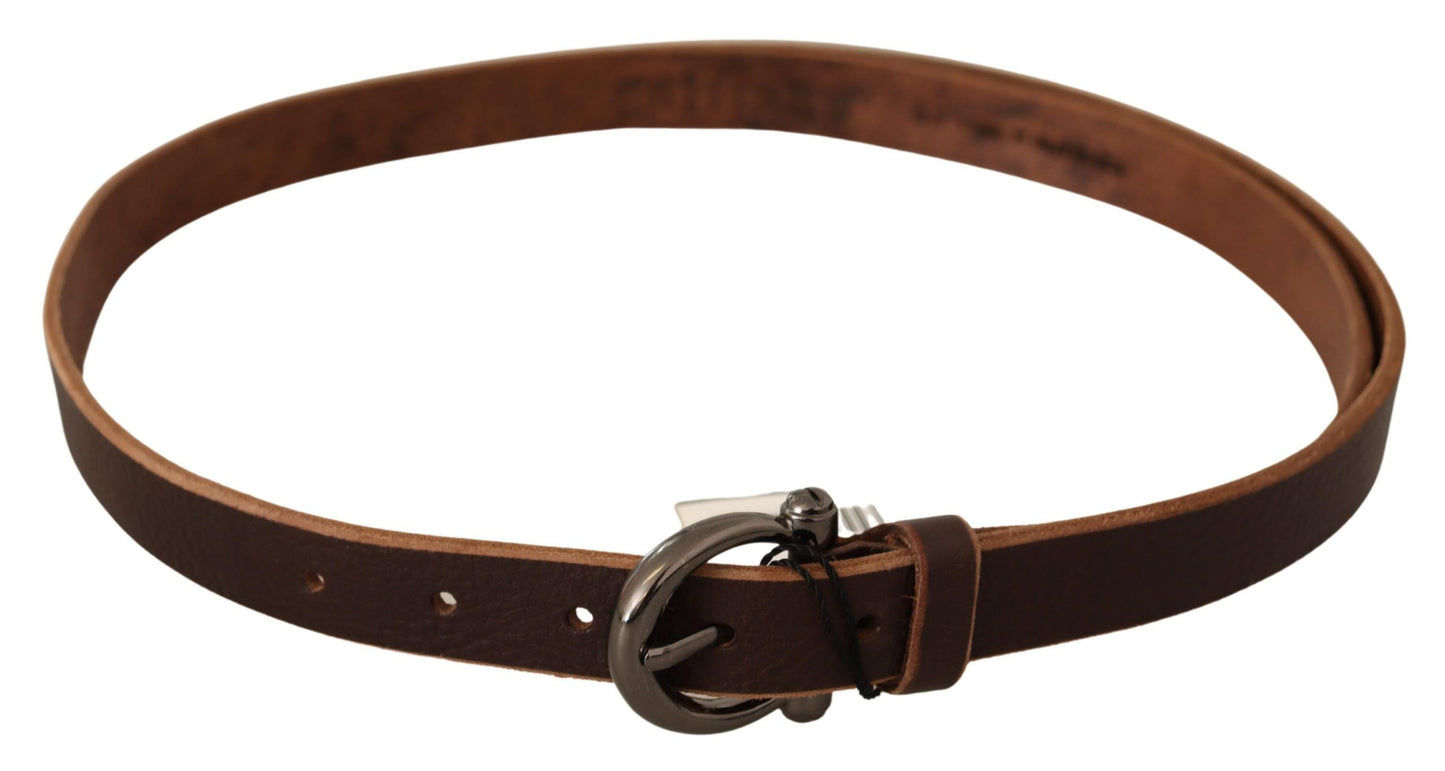 John Galliano Elegant Brown Leather Fashion Belt - KALAJ