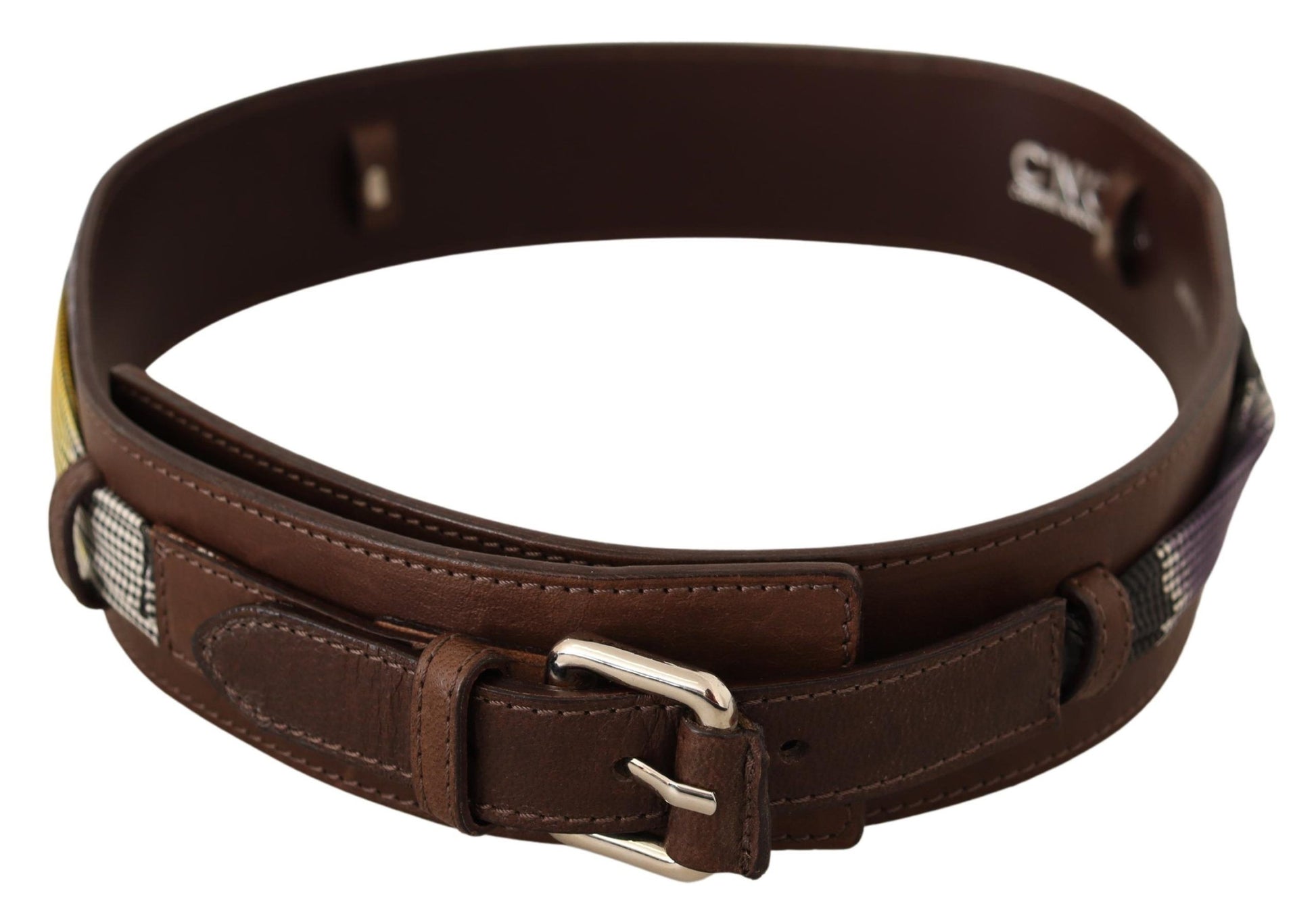 Costume National Elegant Brown Leather Fashion Belt - KALAJ