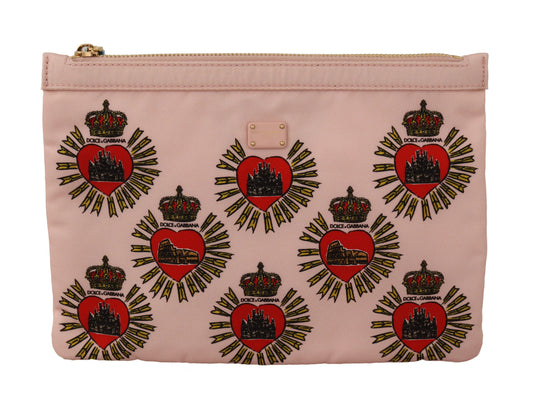 Dolce & Gabbana Elegant Pink Heart Clutch Wallet - KALAJ