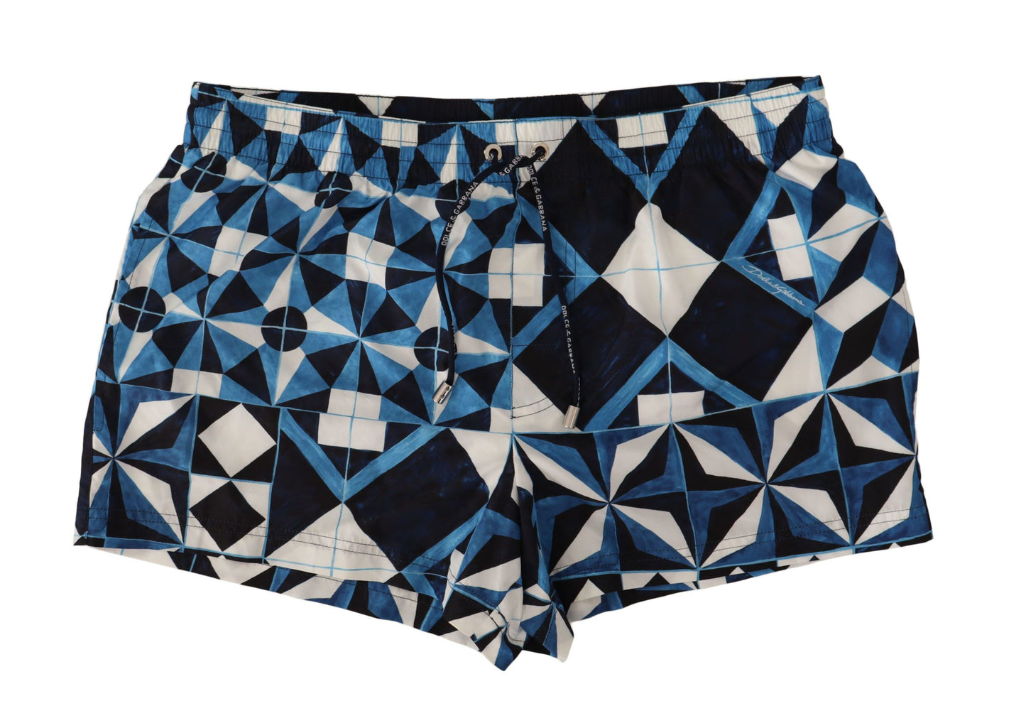 Dolce & Gabbana Majestic Majolica Print Swim Trunks