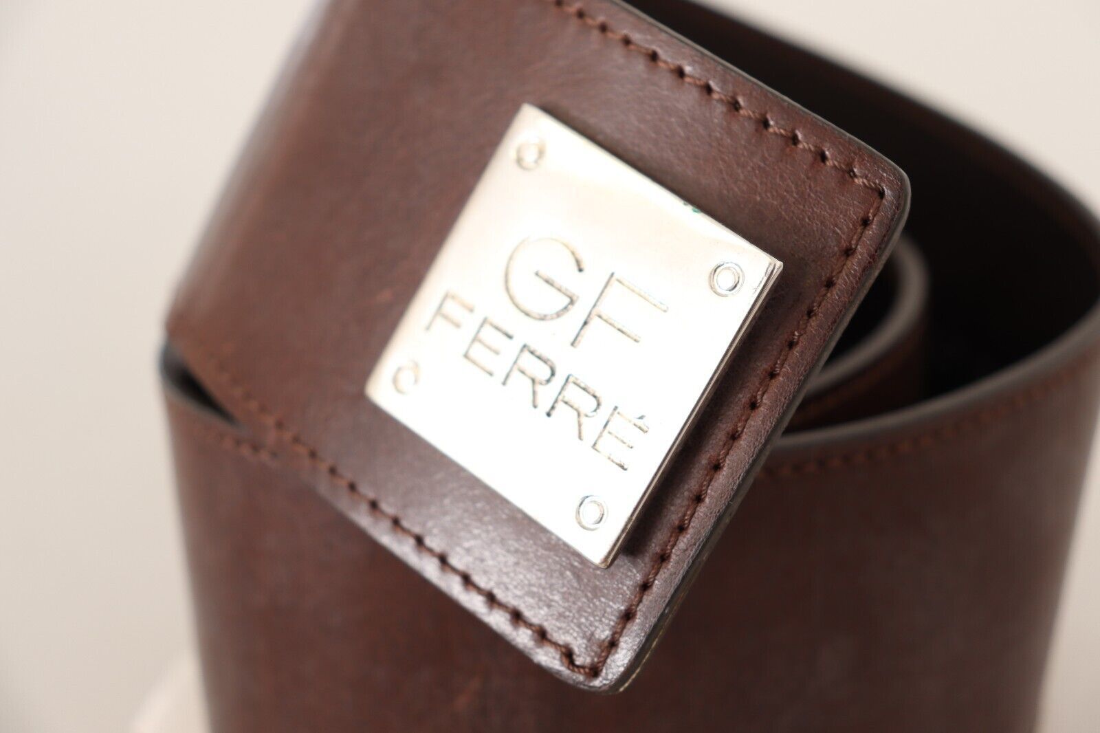 GF Ferre Elegant Genuine Leather Fashion Belt - Chic Brown - KALAJ