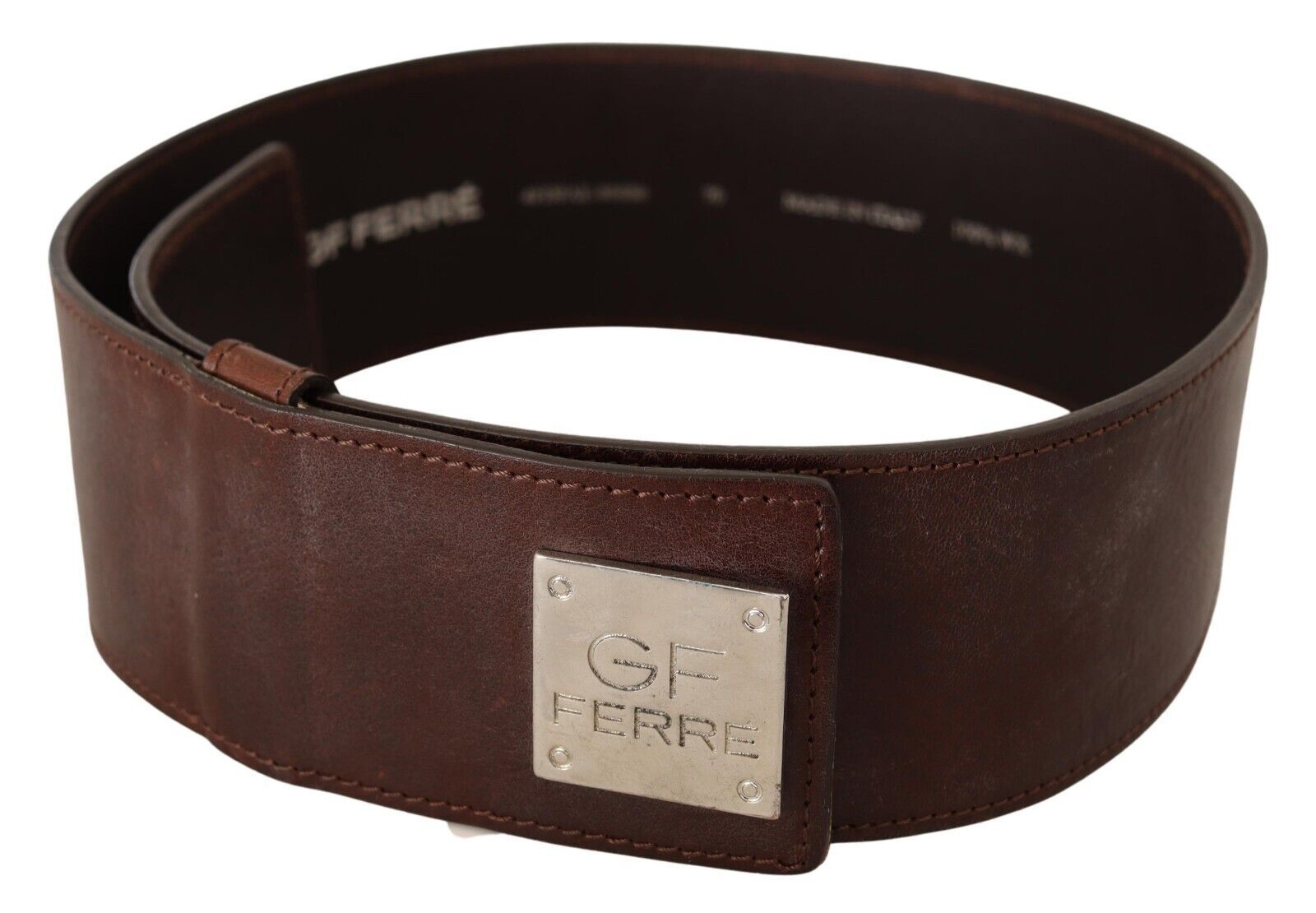 GF Ferre Elegant Genuine Leather Fashion Belt - Chic Brown - KALAJ