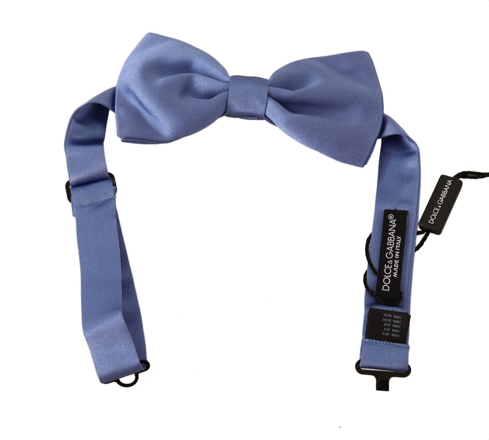 Dolce & Gabbana Elegant Purple Silk Bow Tie - KALAJ